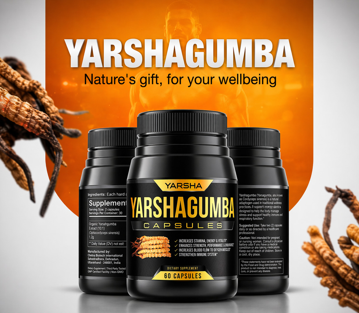 शुद्ध यार्सागुम्बा क्याप्सुल